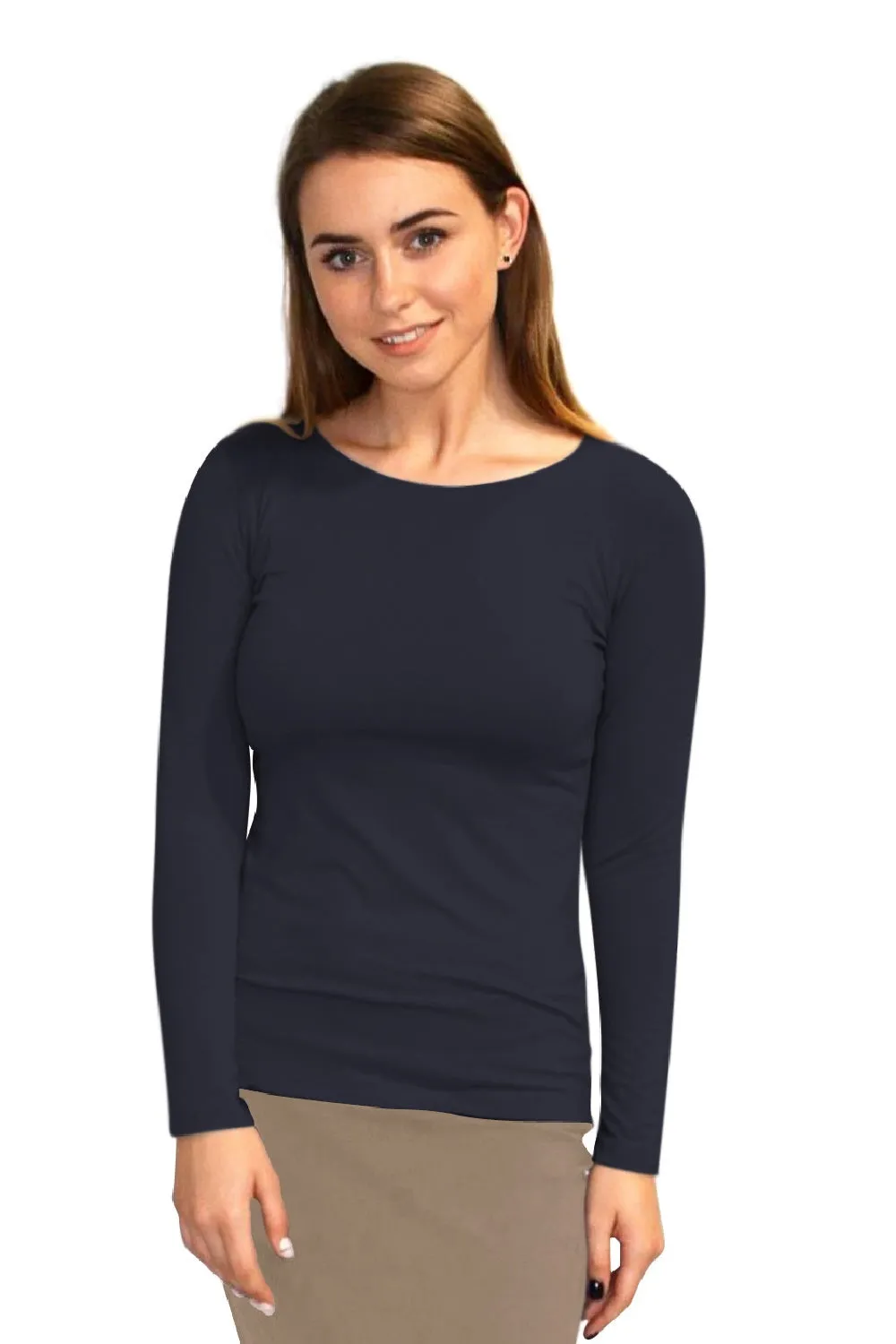 Long Sleeve Layering Tee 1223 in Dark Navy