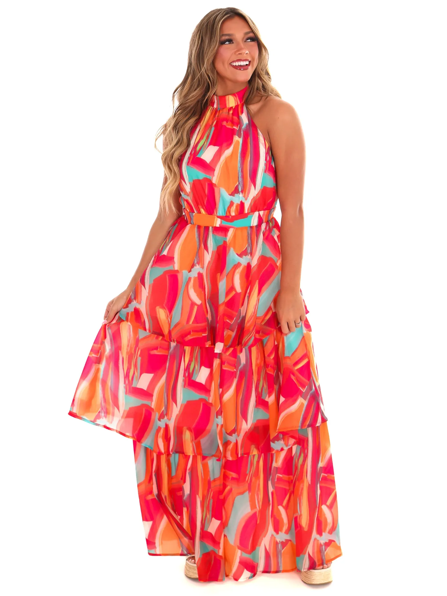 Love and Laughter Halter Maxi Dress