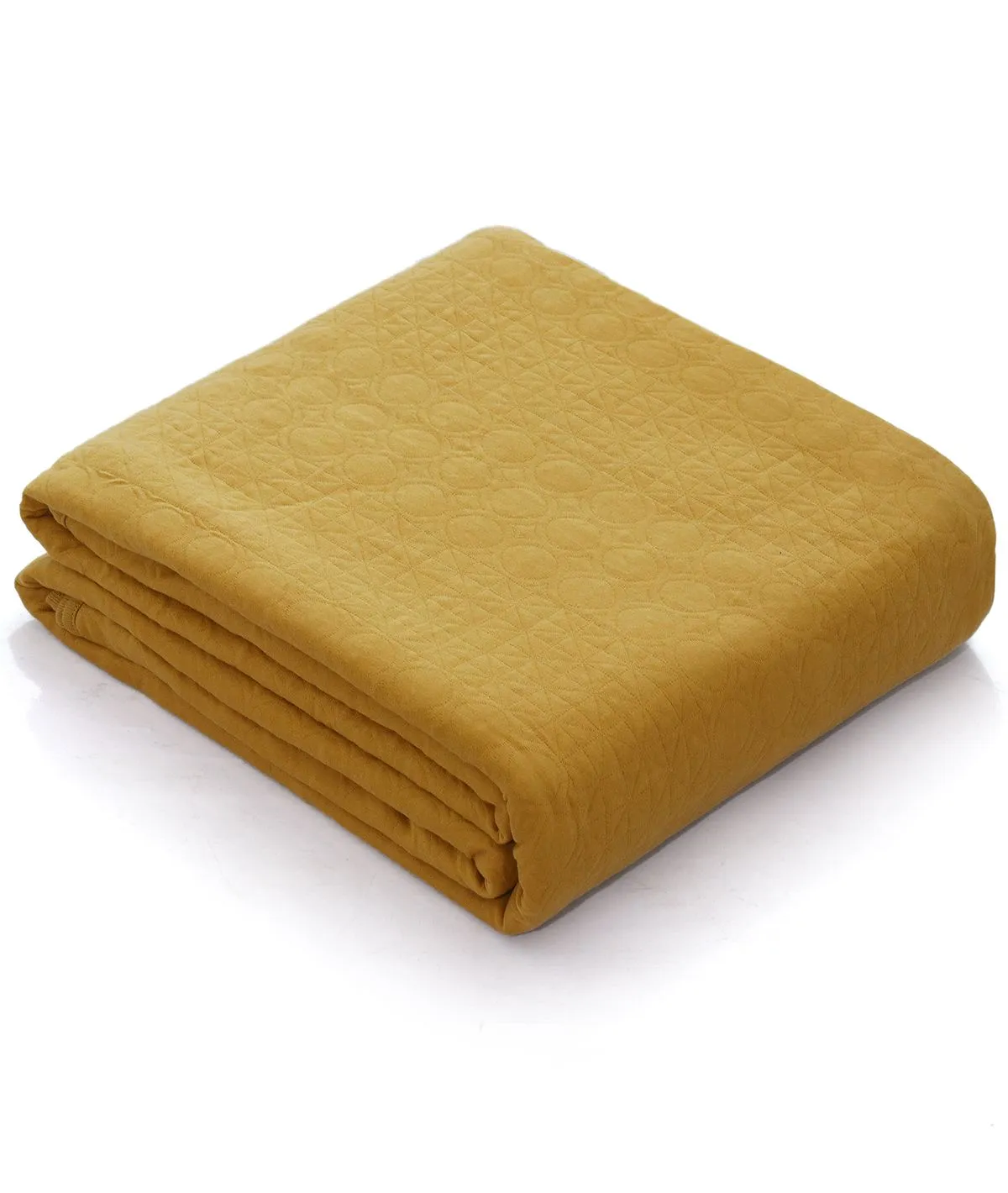 Lucien Cotton Knitted Double Bed Dohar / Quilt (Cornsilk)