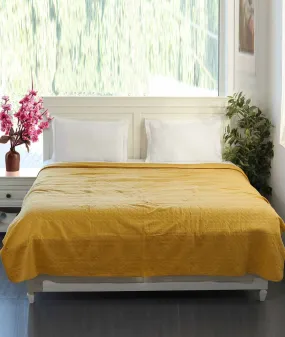 Lucien Cotton Knitted Double Bed Dohar / Quilt (Cornsilk)
