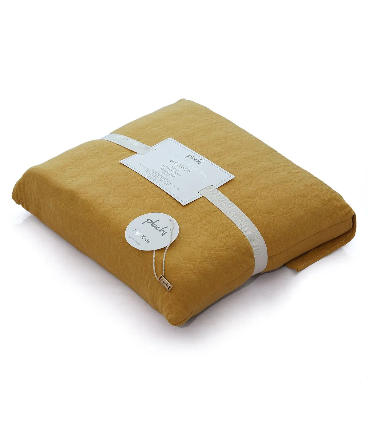 Lucien Cotton Knitted Double Bed Dohar / Quilt (Cornsilk)
