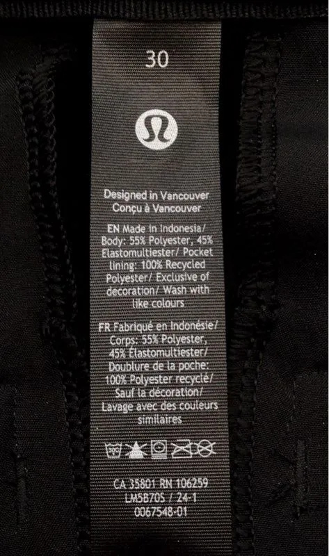 Lululemon Men's Black Straight Leg Chino Pants - Size 30