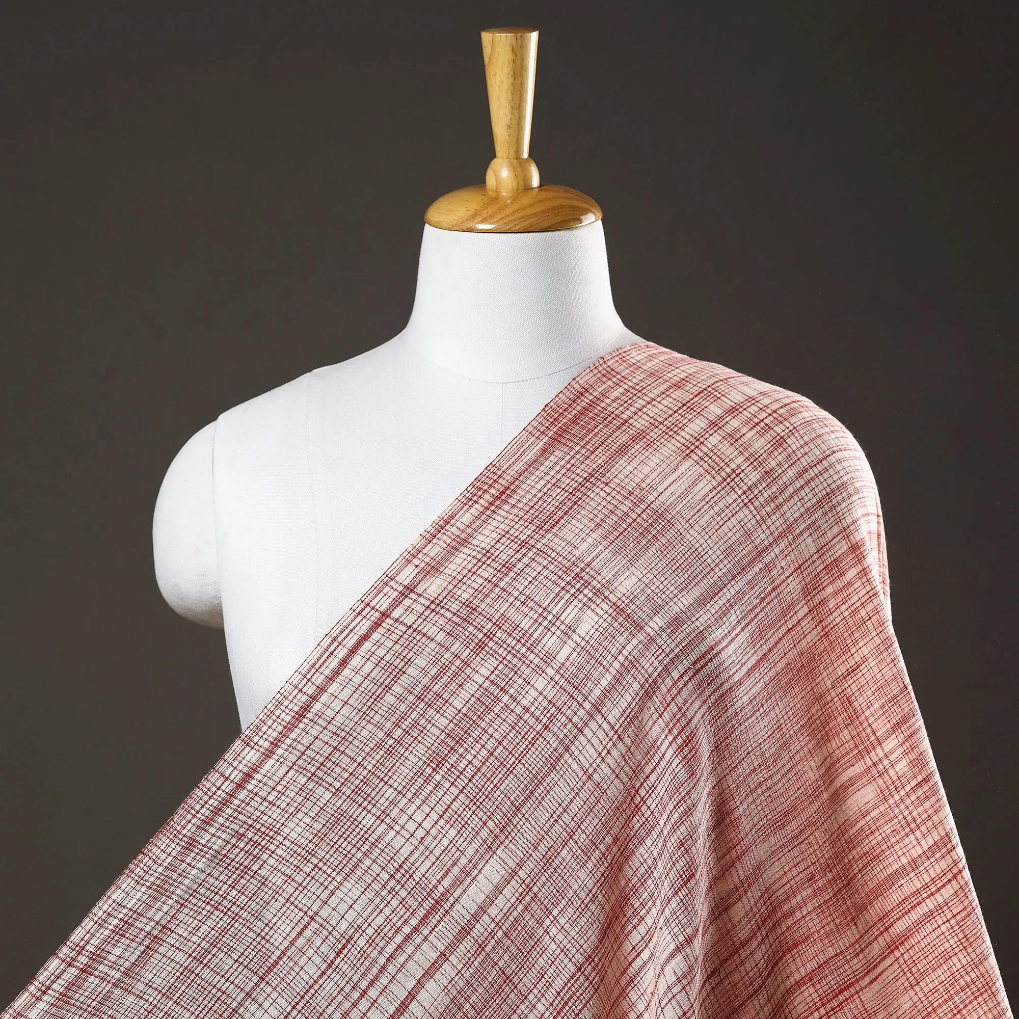 Maroon - Organic Kala Cotton Pure Handloom Fabric