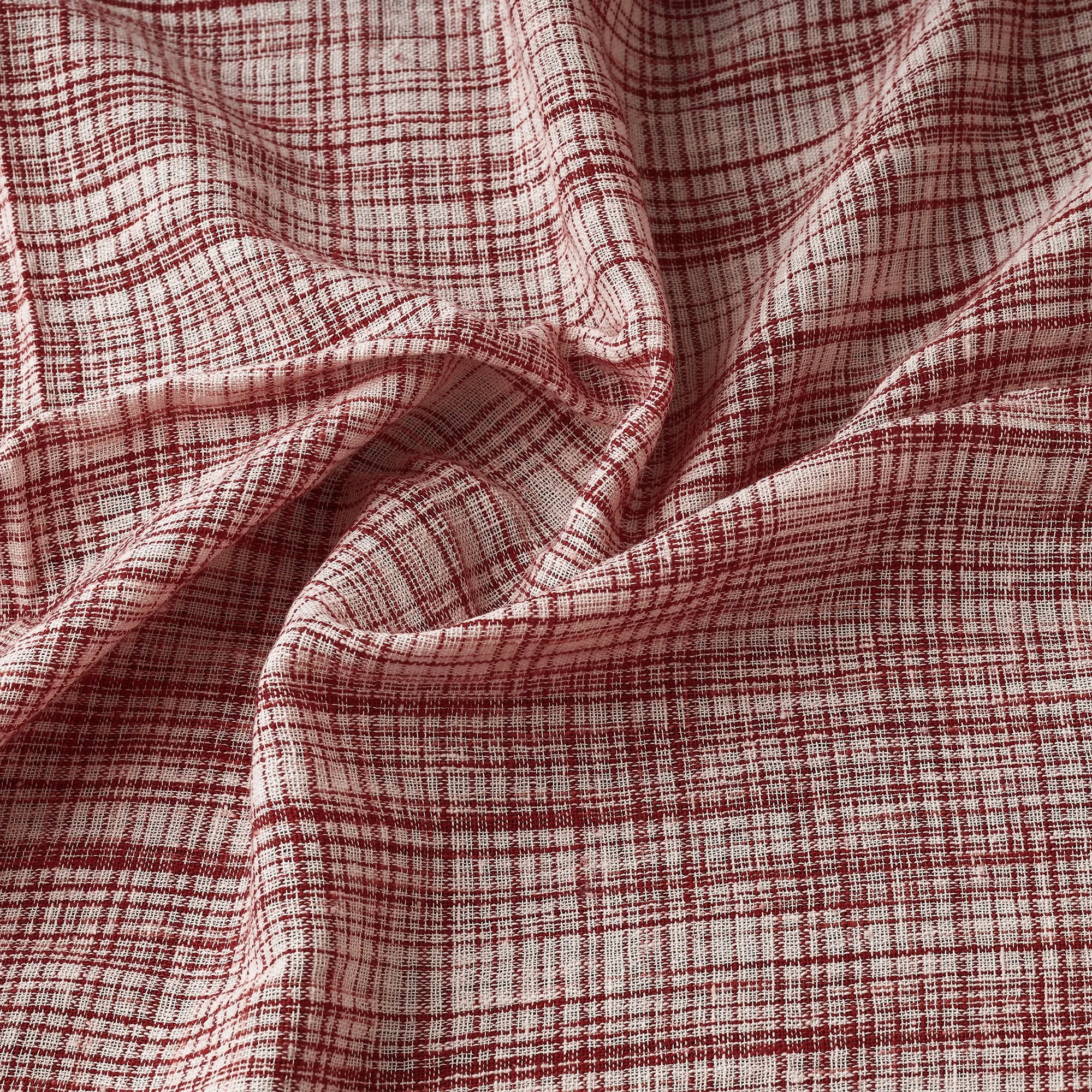 Maroon - Organic Kala Cotton Pure Handloom Fabric