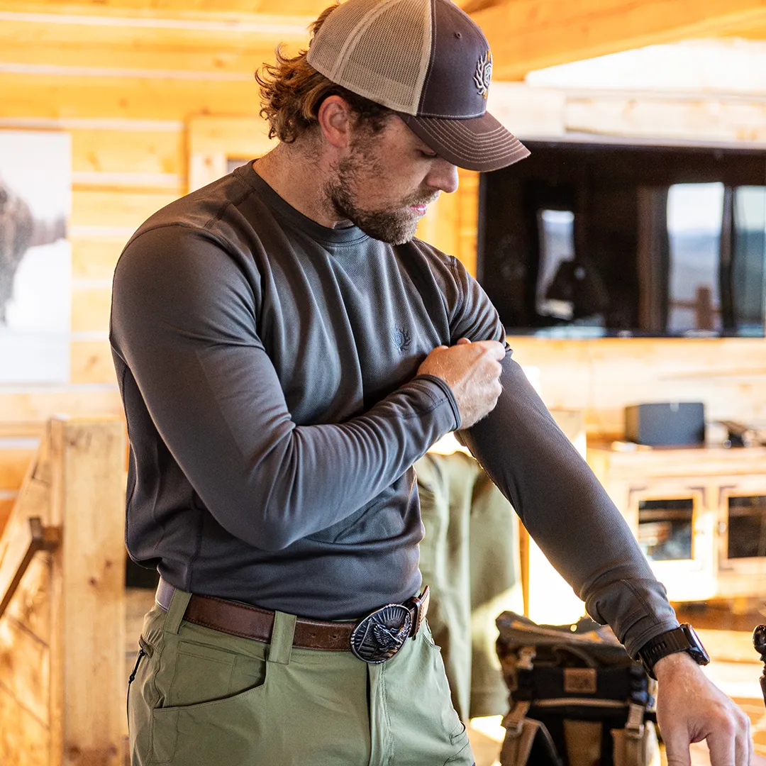 Men's Ridgeline Heavy Base Layer Top (Wolf Grey)