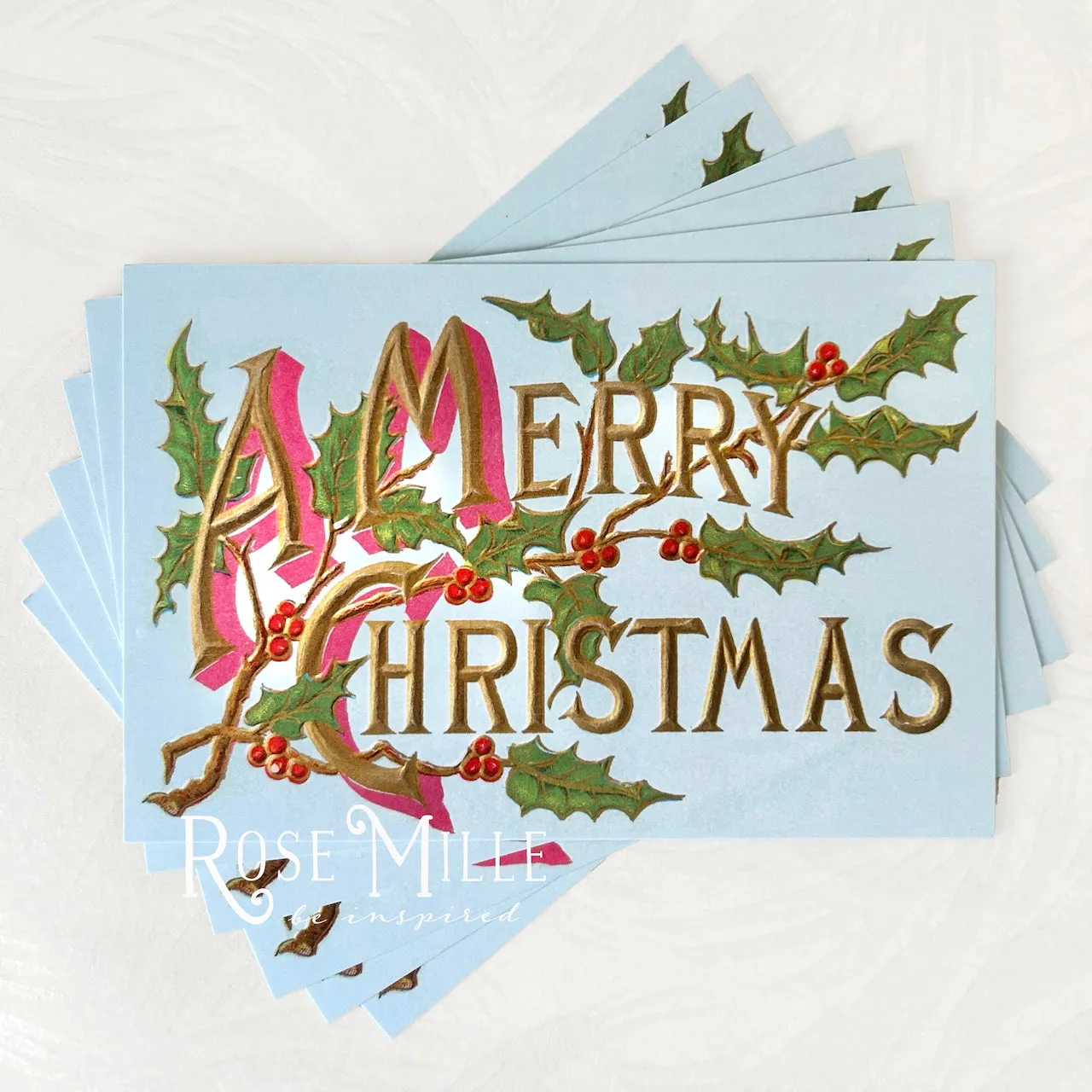 Merry Christmas - Layering PostCards