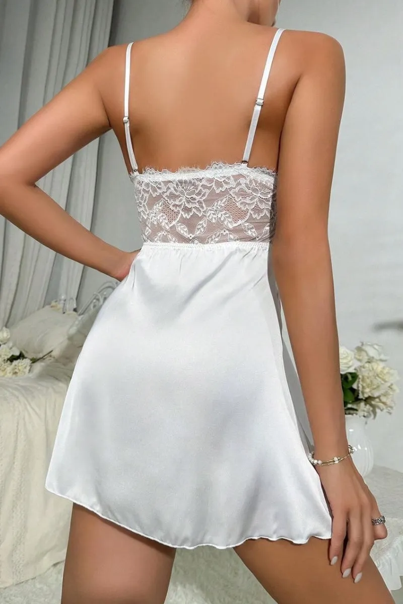 Mesh Twist Silky Babydoll Dress