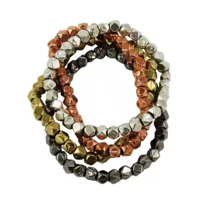 Metallic Layering Beaded Bracelet