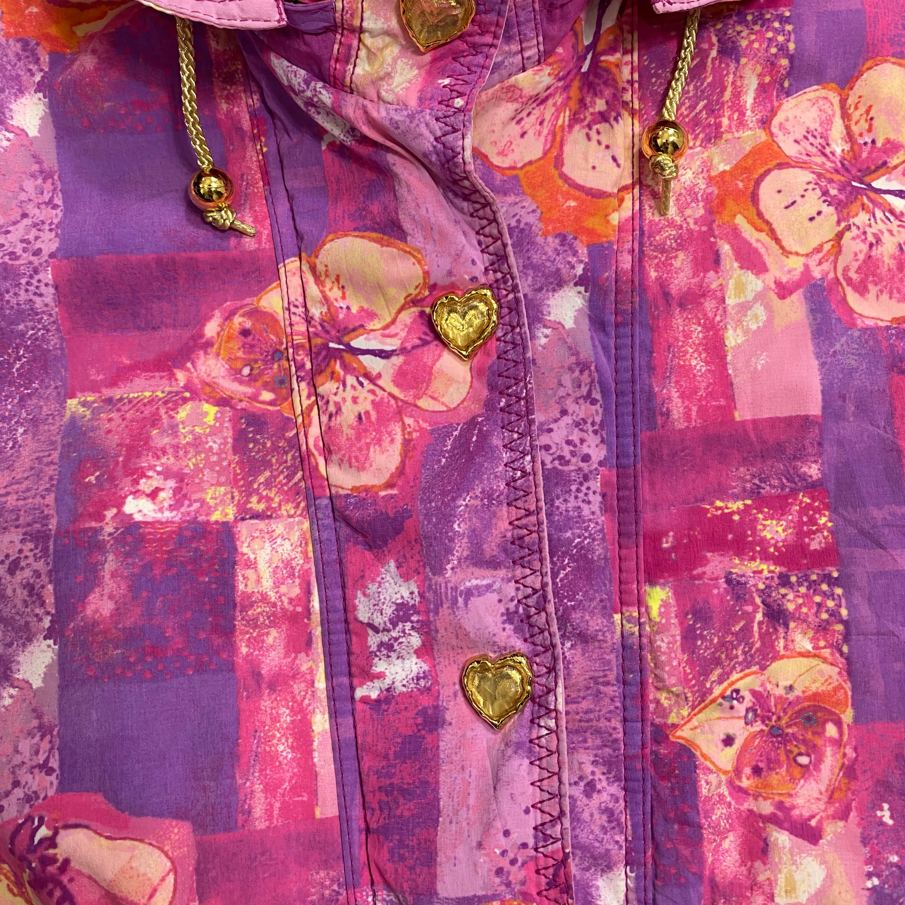 MISS PHEMISE Floral Heart Crazy Pattern Ski Jacket