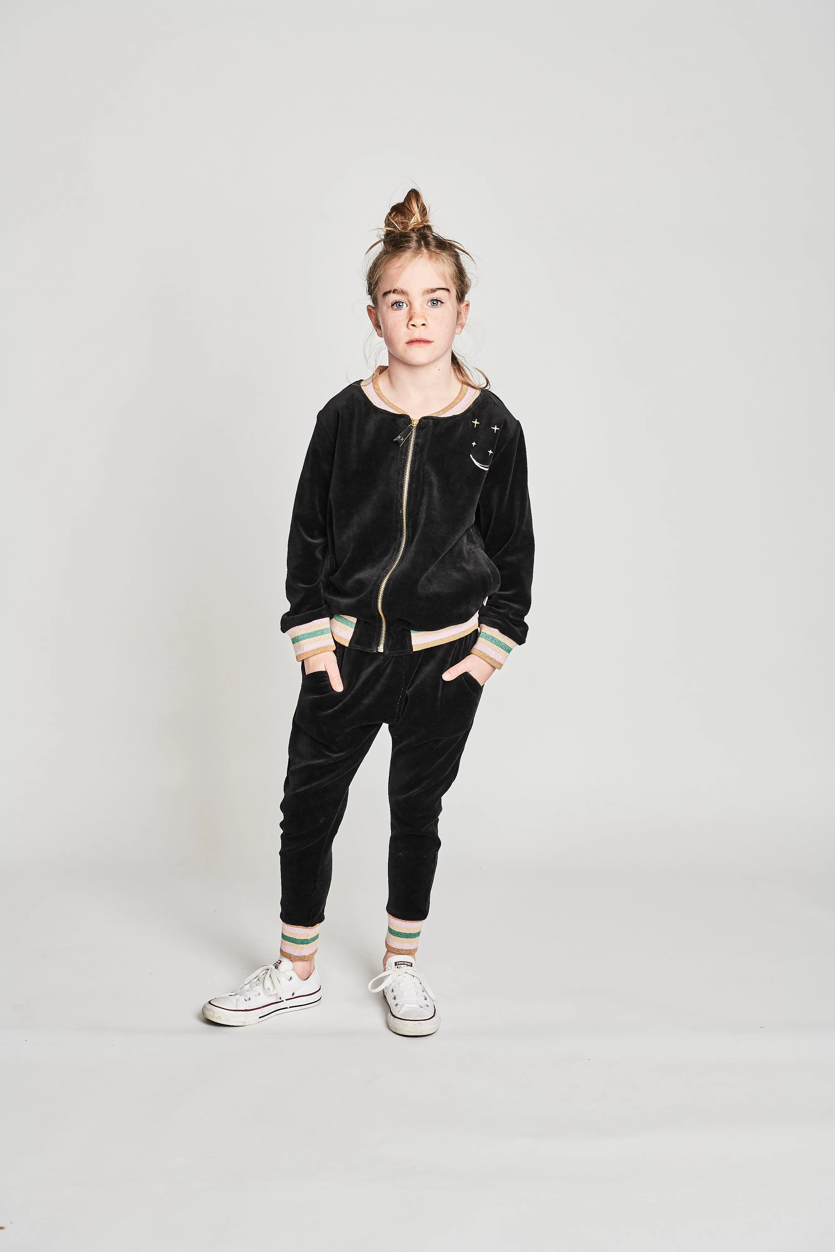 Missie Munster Jaimie Black Velvet Pant