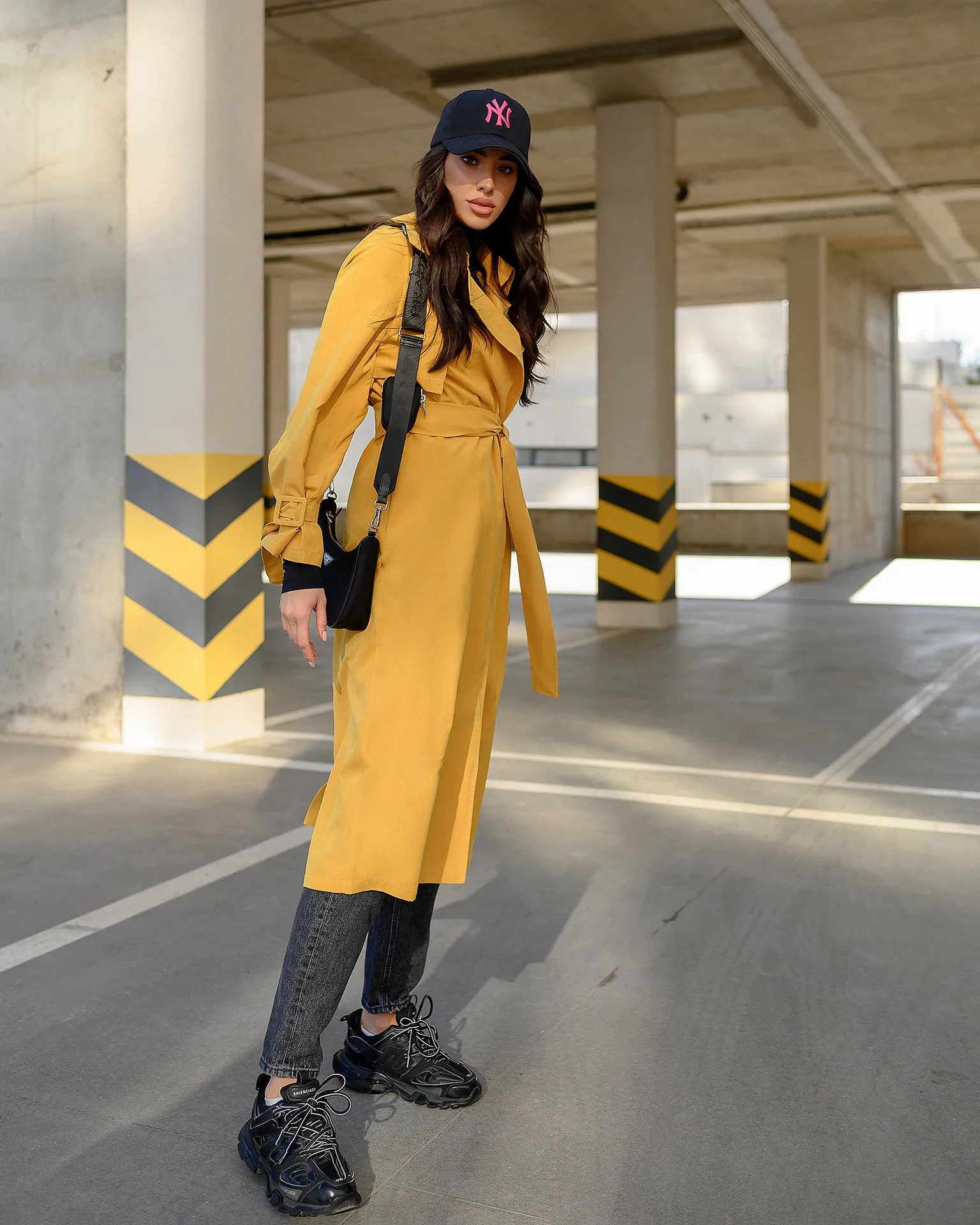 Mustard Belted Trench Coat