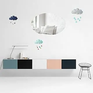 NAKODA FASHION Flexible Mirror Sheets Self-Adhesive Plastic Mirror Tiles Non-Glass Mirror Stickers for Home Decoration-30 * 45