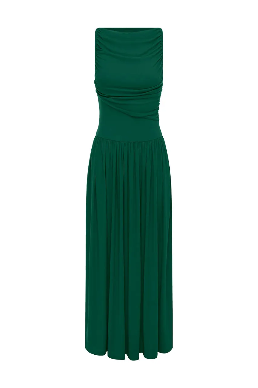 NALLA MAXI DRESS - EMERALD