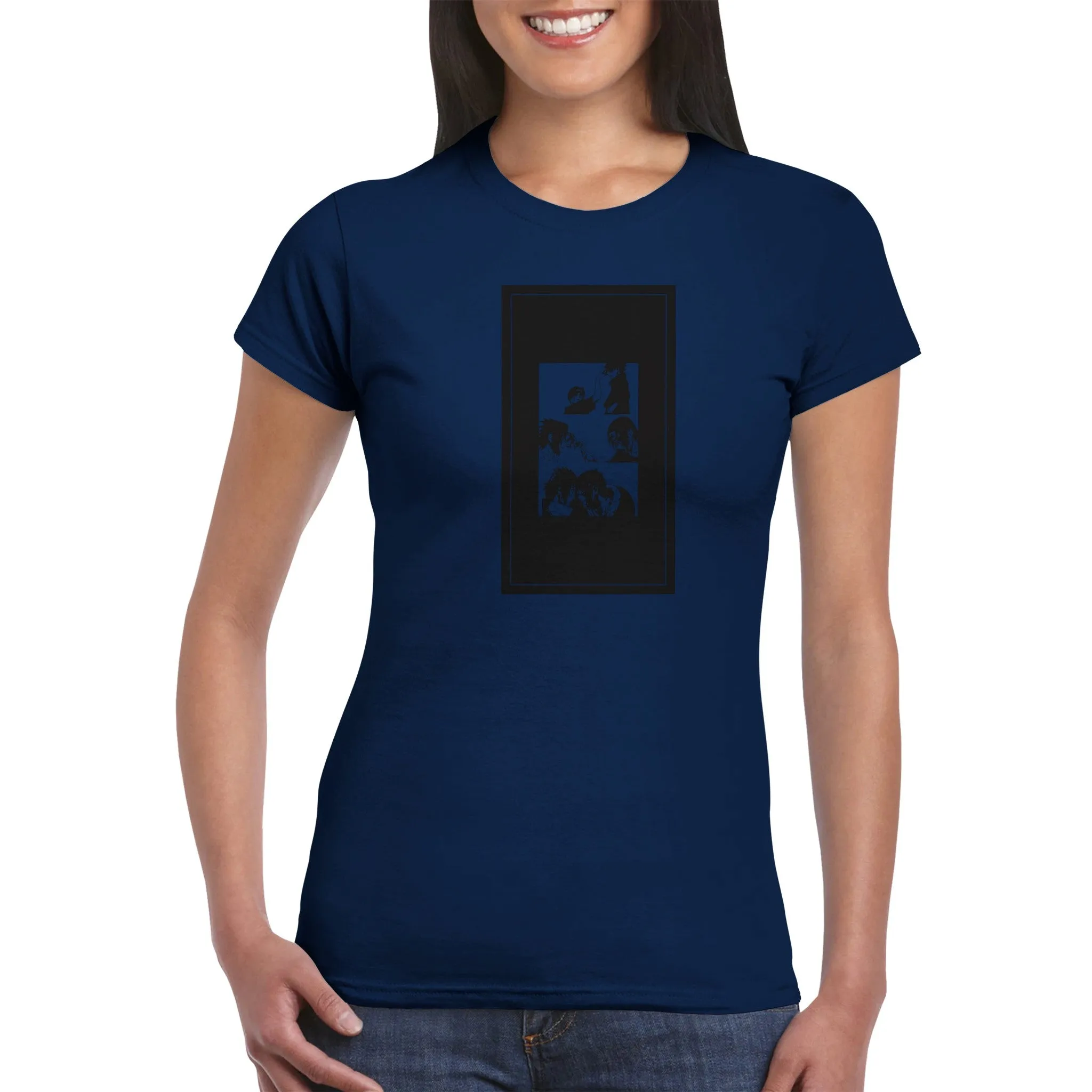 Naruto Kvinde T-shirt - Naruto Artwork 1 Stripe - Classic Kvinde Crewneck T-shirt