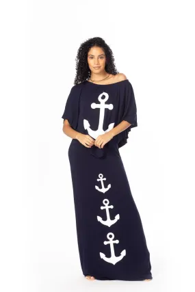 Nautical Maxi Dress