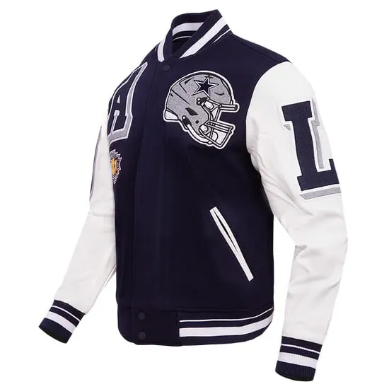 NFL DALLAS COWBOYS RIBBED WOOL VARSITY JACKET | NFL LEATHER JACKET