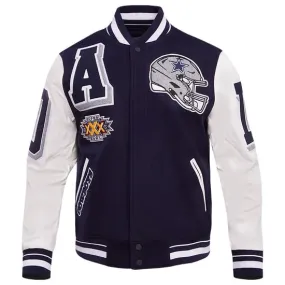 NFL DALLAS COWBOYS RIBBED WOOL VARSITY JACKET | NFL LEATHER JACKET