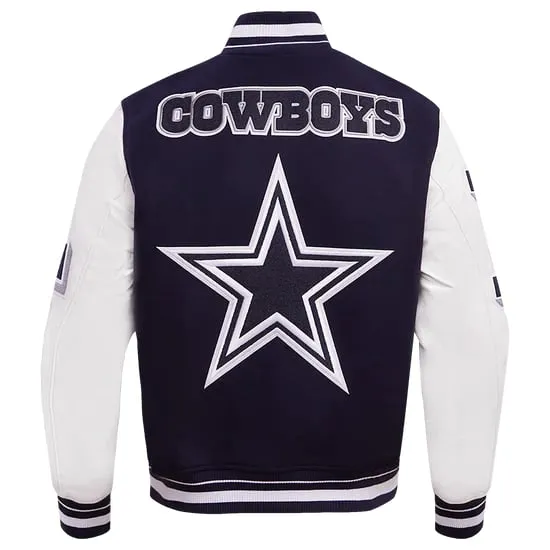 NFL DALLAS COWBOYS RIBBED WOOL VARSITY JACKET | NFL LEATHER JACKET