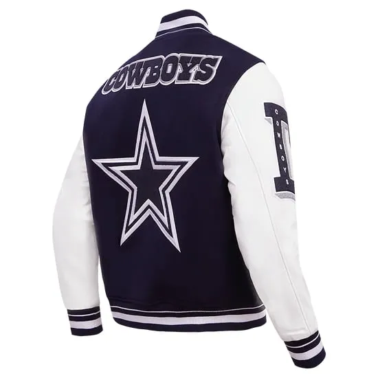 NFL DALLAS COWBOYS RIBBED WOOL VARSITY JACKET | NFL LEATHER JACKET