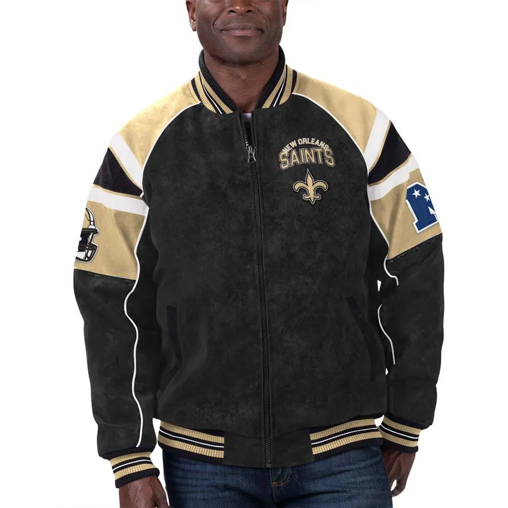 NFL New Orleans Saints Leather Jacket For Men and Women