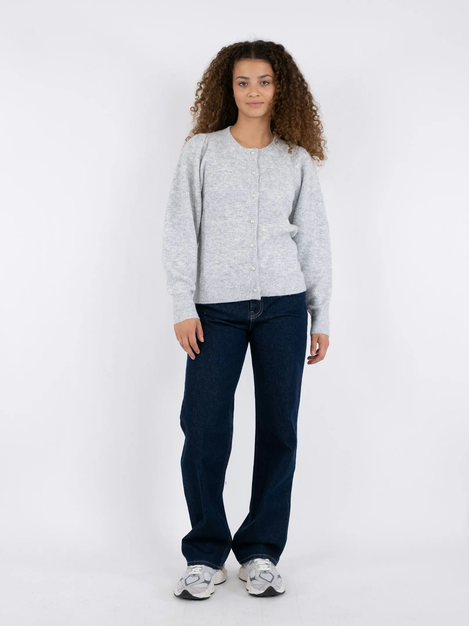 Nuna Knit Cardigan - Light Grey Melange