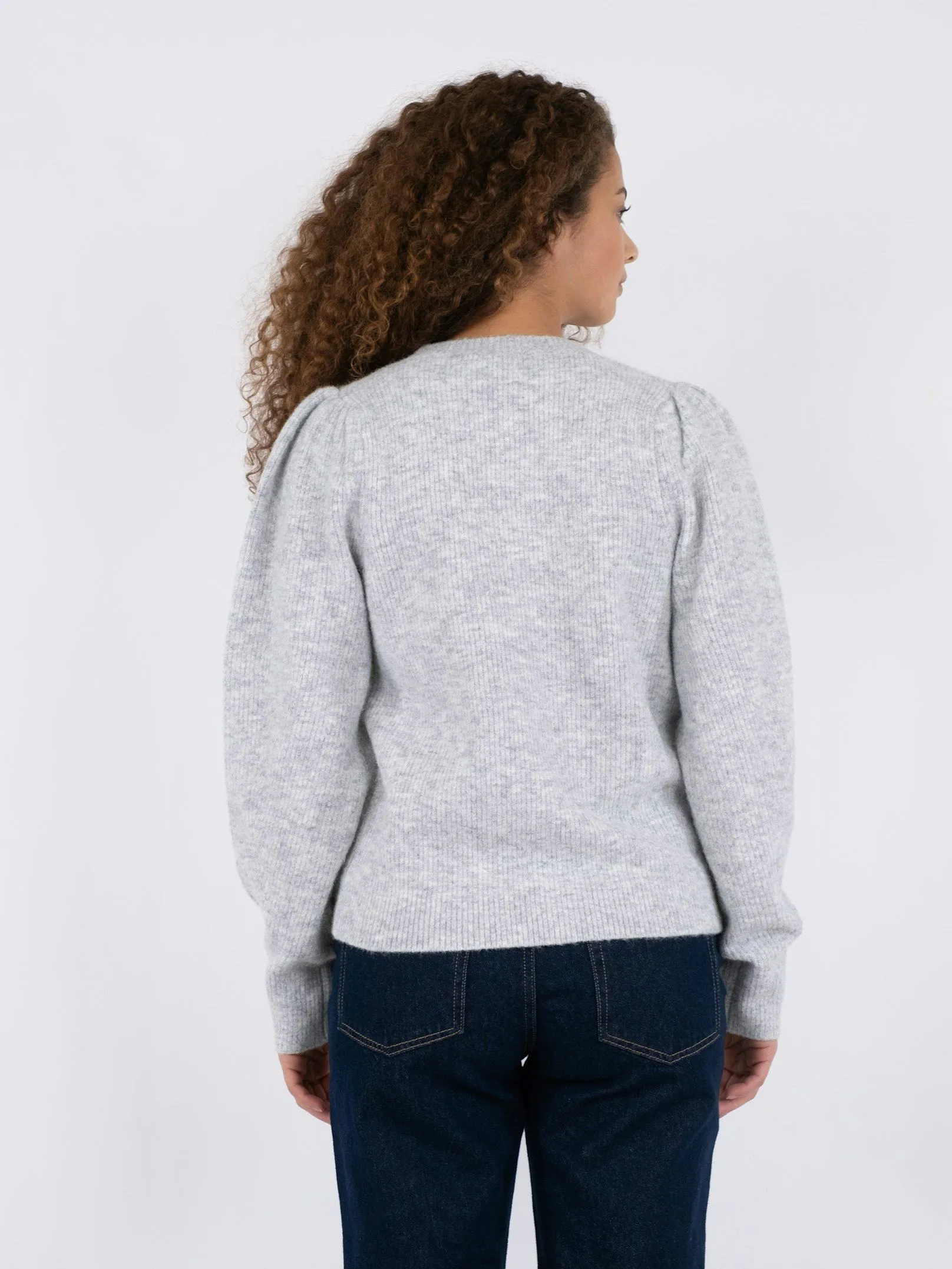 Nuna Knit Cardigan - Light Grey Melange