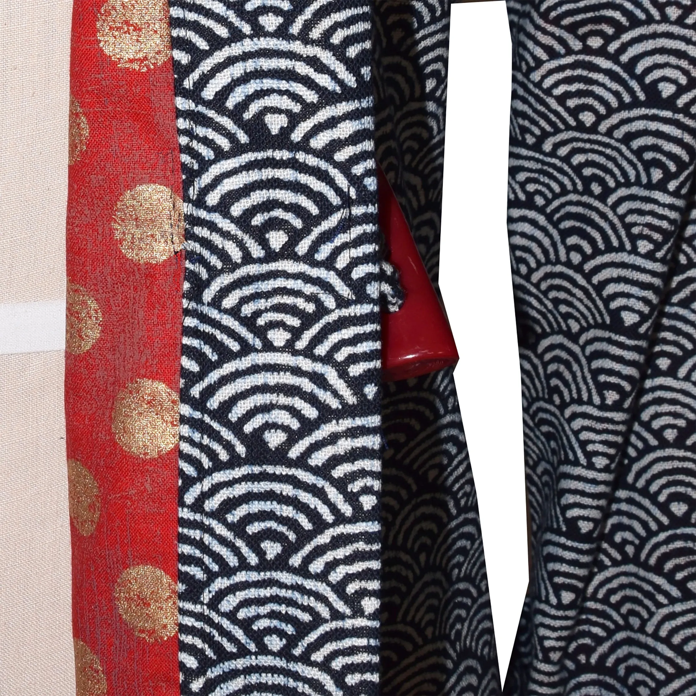One of a Kind Indigo Cotton Kimono Jacket with Toggle Button