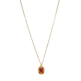 One-of-a-Kind Yellow Gold & Peach Tourmaline Necklace - "Luma"
