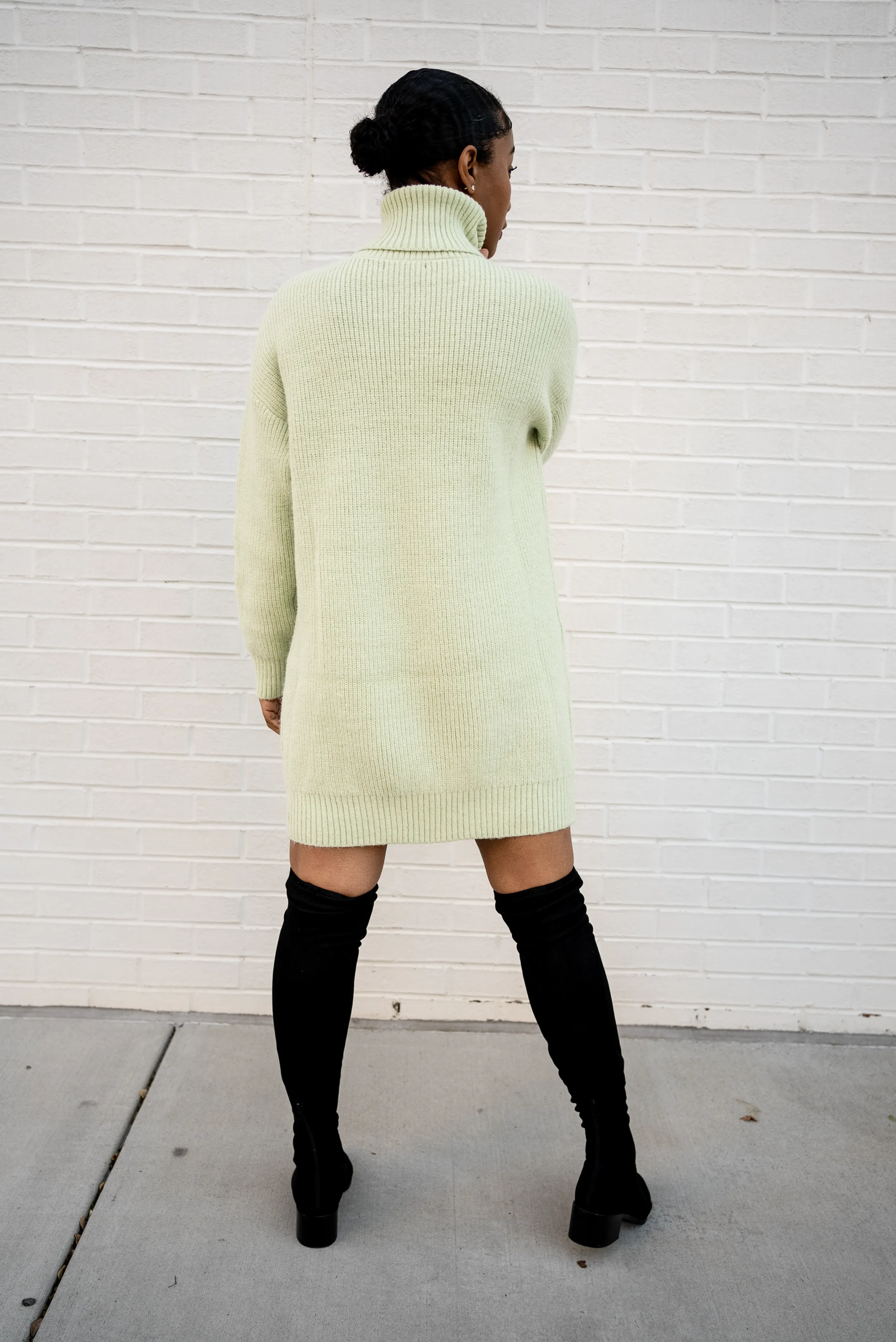 Oversized Turtleneck Sweater Dress