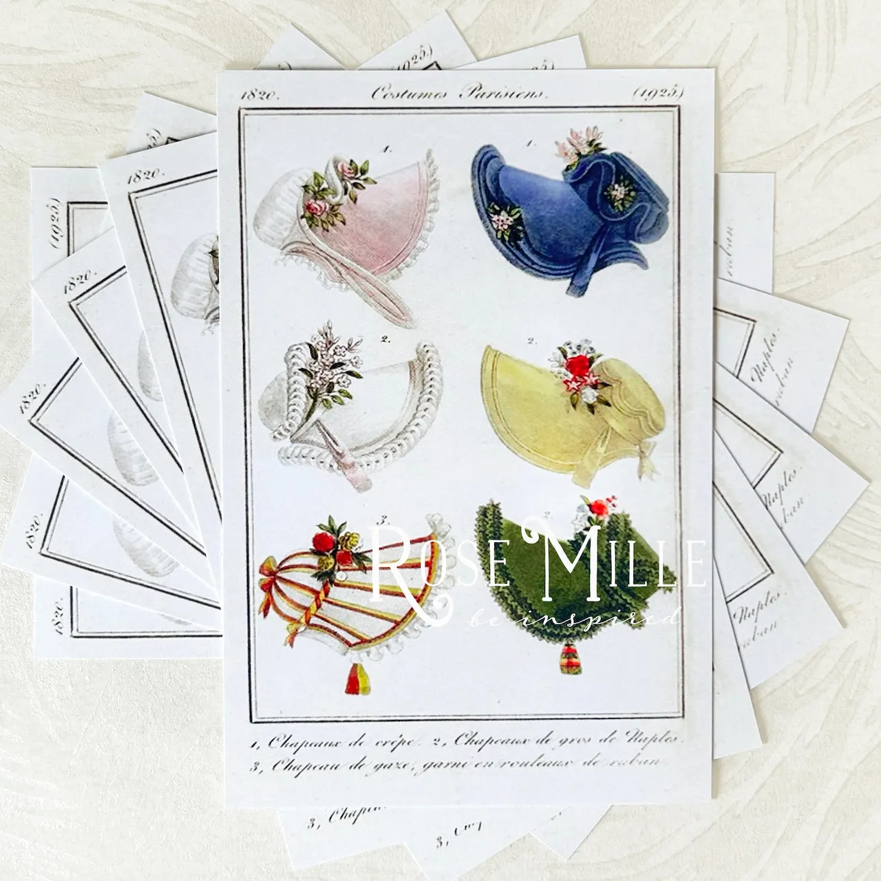 Paris Bonnets - Layering PostCards