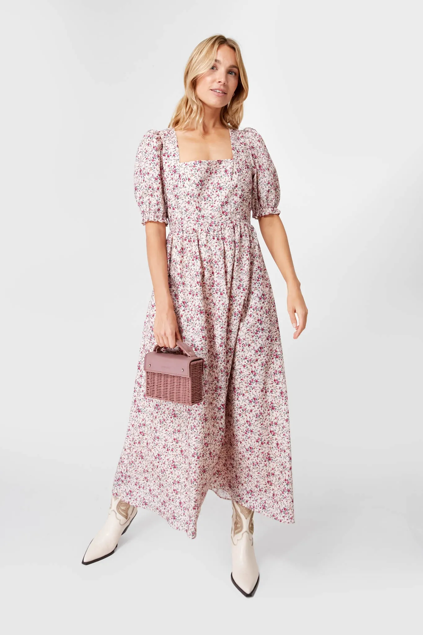 Pink Floral Isla Maxi Dress