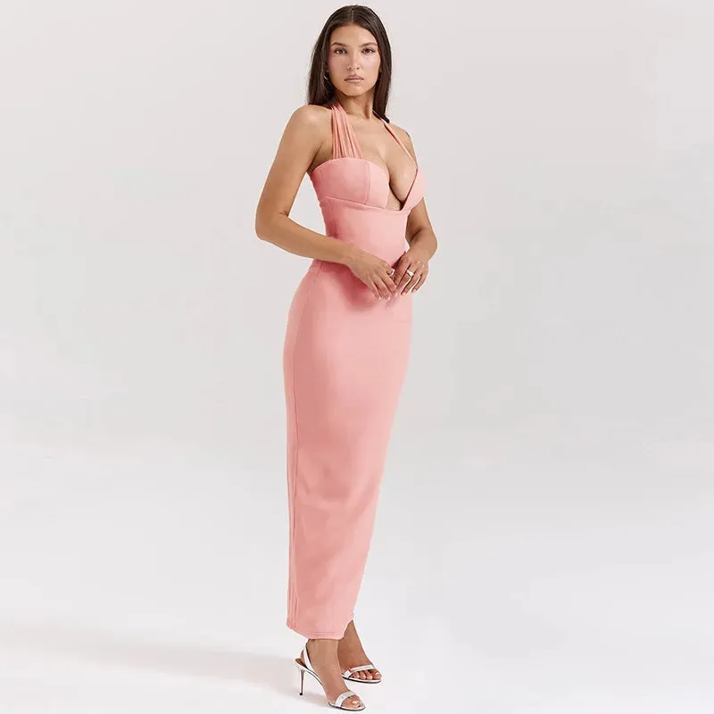 Pink Mesh Bodycon Dress Sultry Style for Summer Parties