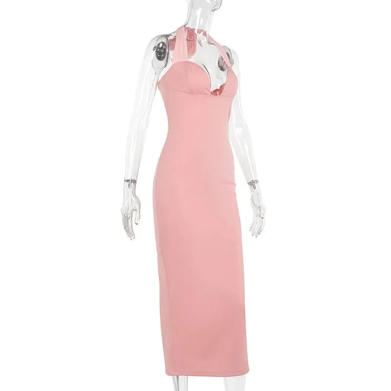 Pink Mesh Bodycon Dress Sultry Style for Summer Parties