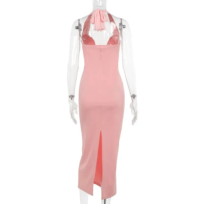 Pink Mesh Bodycon Dress Sultry Style for Summer Parties