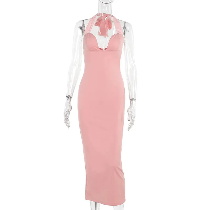 Pink Mesh Bodycon Dress Sultry Style for Summer Parties