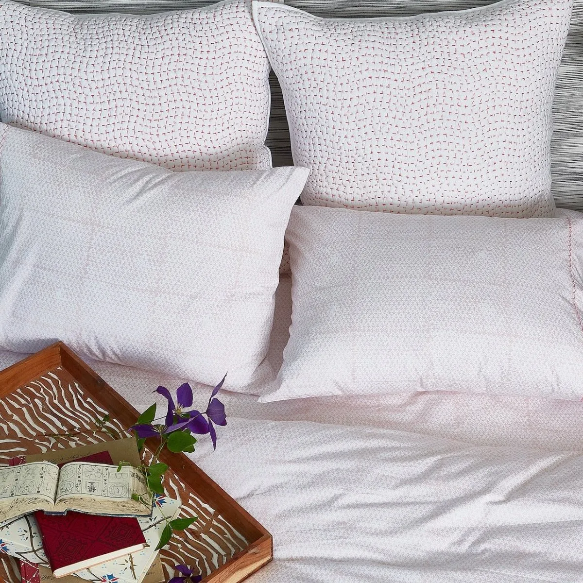 Poseti Lotus Organic Cotton Sheet Set by John Robshaw