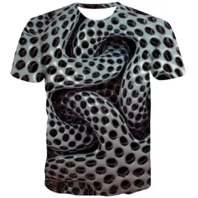 Psychedelic T shirts Men Snake Tshirt Anime Metal Tshirts Cool Dizziness Tshirts Novelty Gothic T-shirts Graphic Short Sleeve
