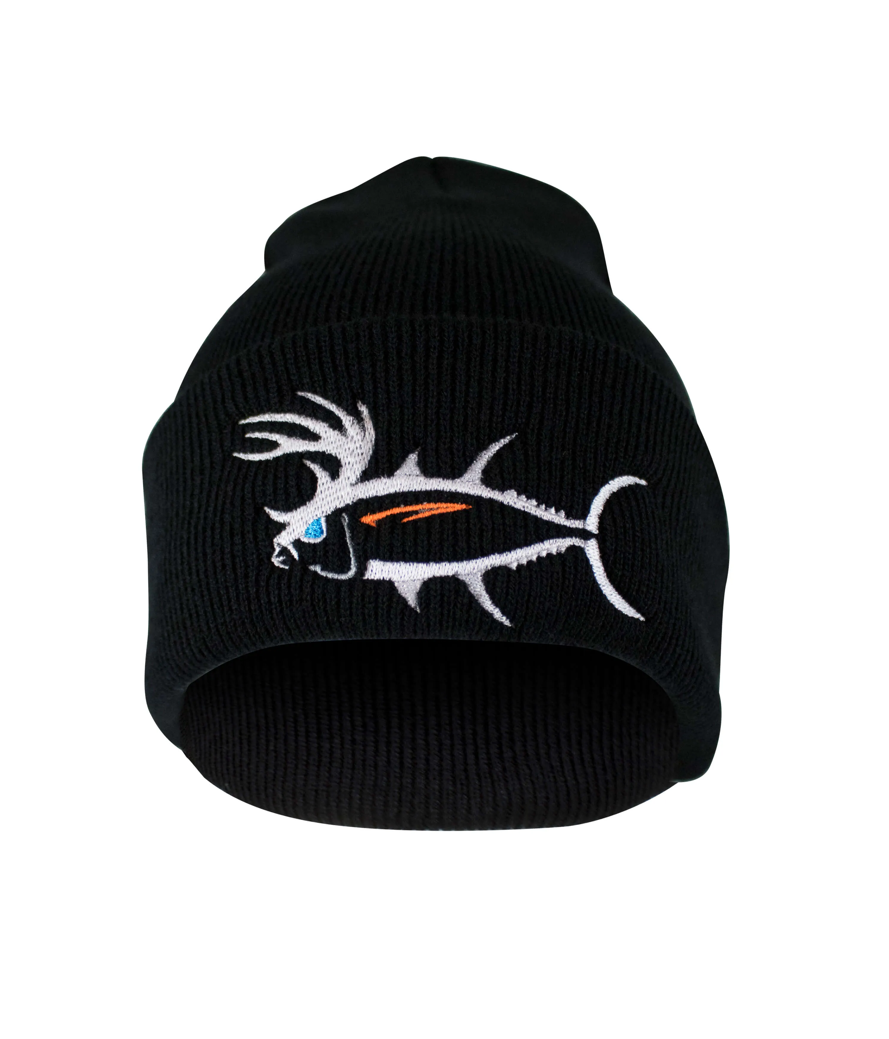 "Buck-Eye" Unisex Black Cuff Beanie
