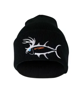 "Buck-Eye" Unisex Black Cuff Beanie