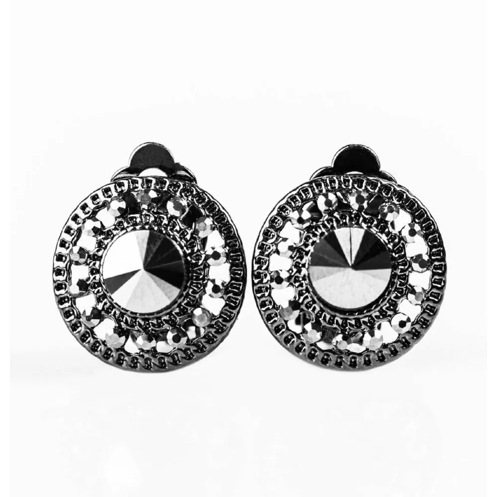 Radiant Hematite Clip-on Earrings