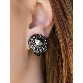 Radiant Hematite Clip-on Earrings