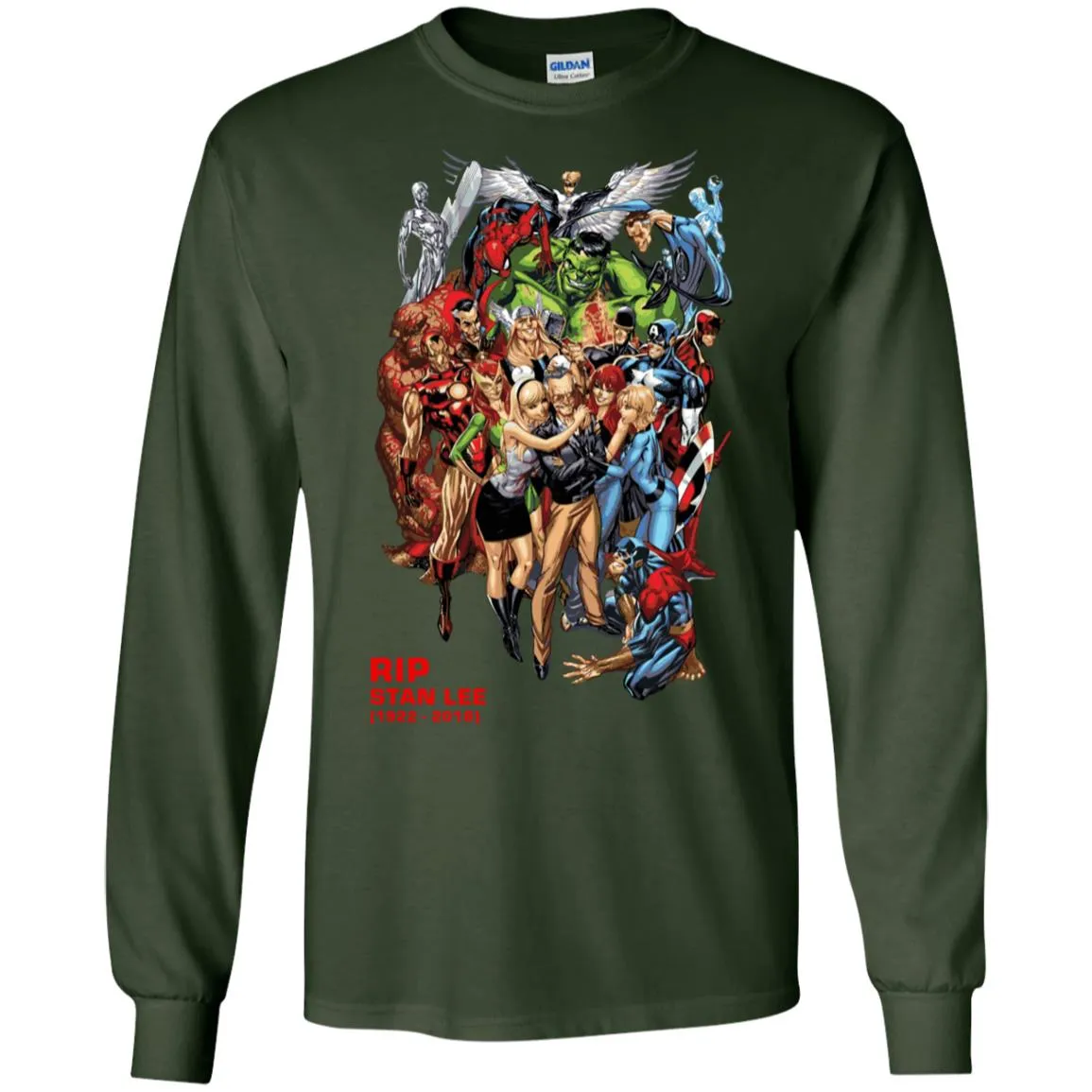 Rip Stan Lee Father Of Super Heroes Men Long SLeeve Shirt