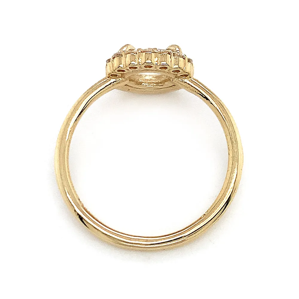 Rosecut Diamond & Yellow Gold Engagement Ring - "Renoir"