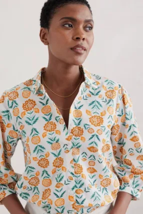 Seasalt Hope Cottage Blouse- Marigold Woodblock Chalk