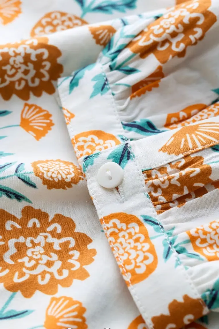 Seasalt Hope Cottage Blouse- Marigold Woodblock Chalk