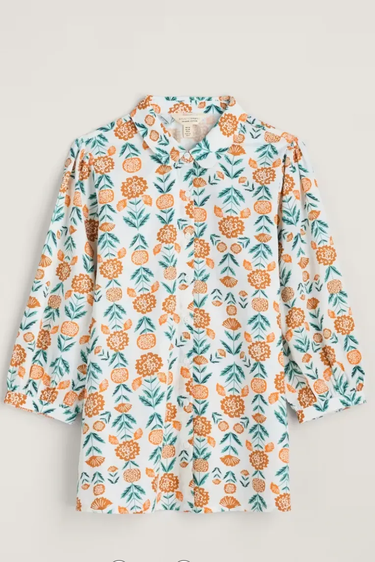 Seasalt Hope Cottage Blouse- Marigold Woodblock Chalk