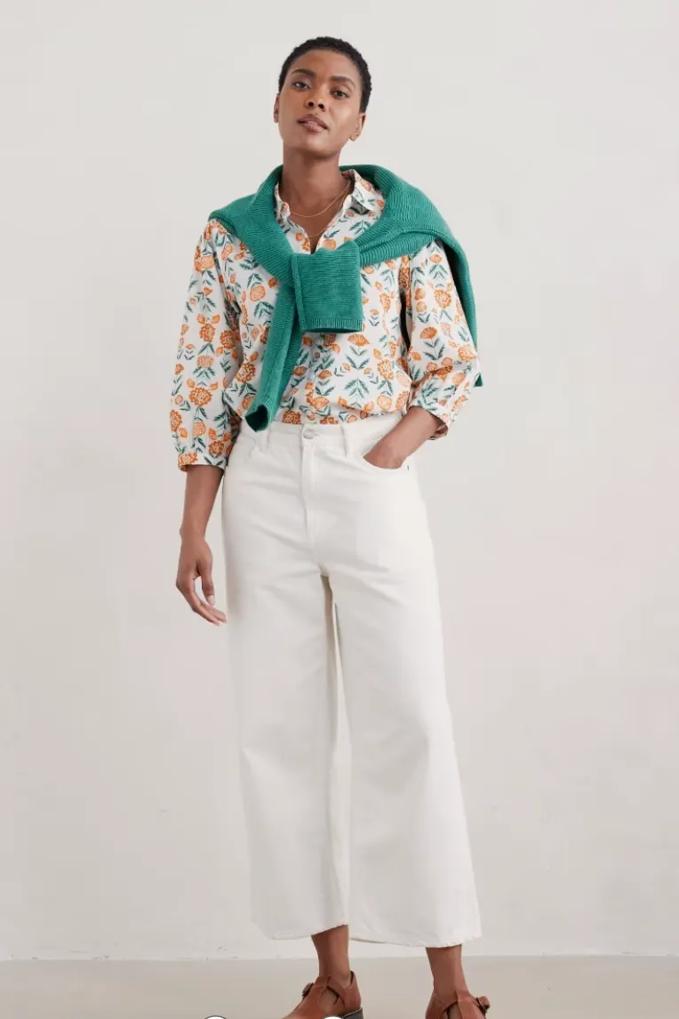 Seasalt Hope Cottage Blouse- Marigold Woodblock Chalk