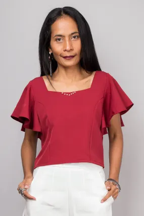 Short sleeve red top