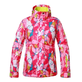 Sidiou Group Women Hooded Windproof Ski Jacket Breathable Waterproof Sports Skiing Snowboard Jacket