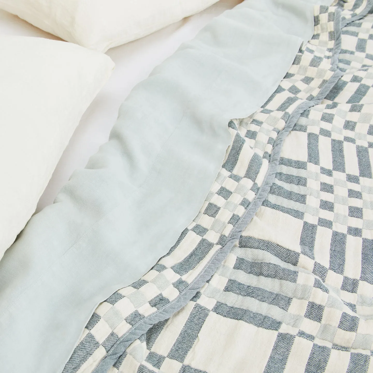 Simple Plaid Blanket - Sky/Peacock